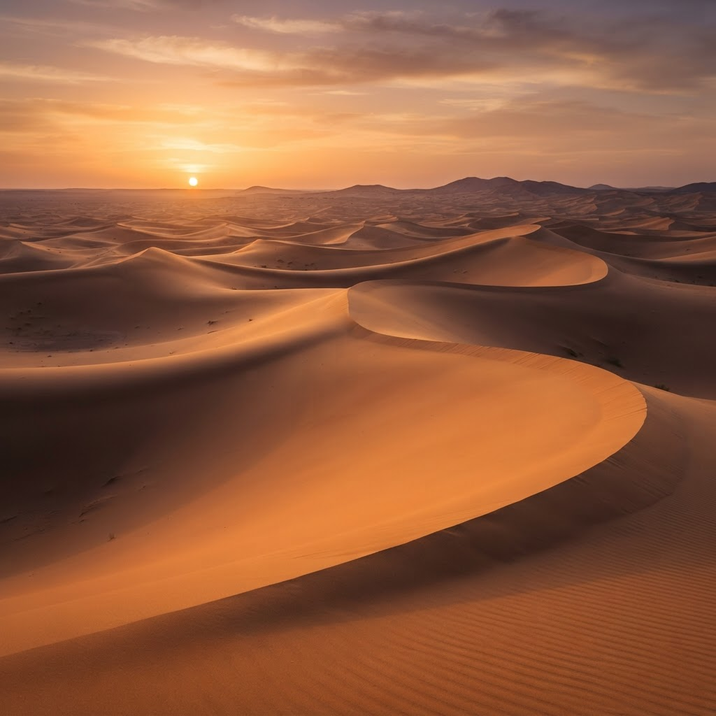Golden Desert Dunes