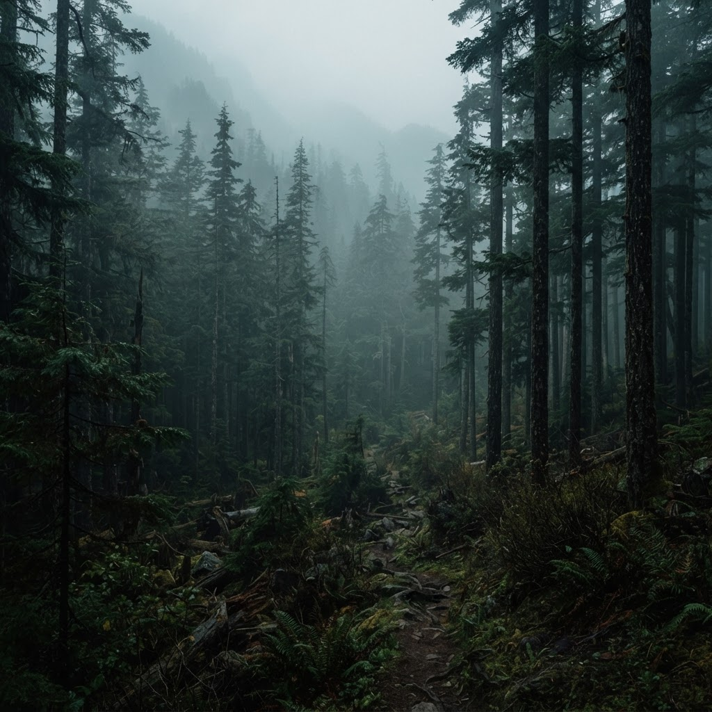 Foggy Pine Forest